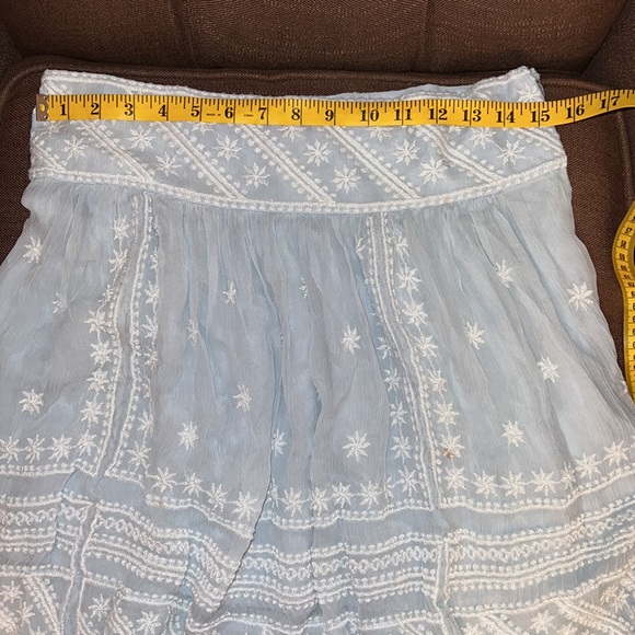 Isabel Marant Light Blue Embroidered Skirt size 40 - Picture 7 of 8